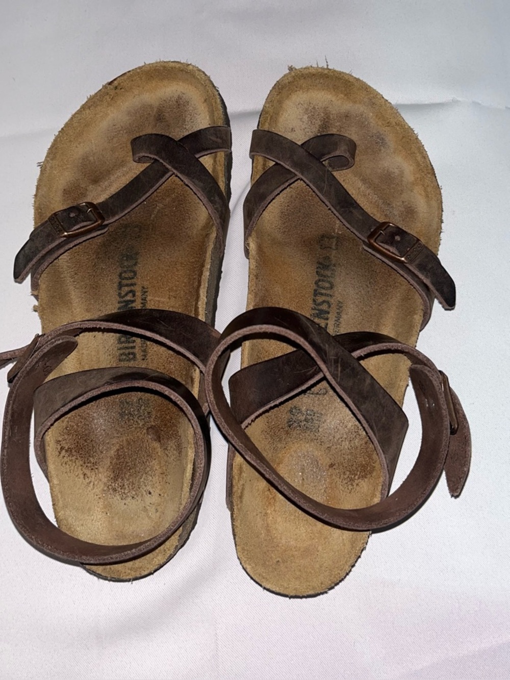 Birkenstock Women's Dark Brown Leather X-Strap Sandals